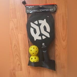 Onix Recruit Pickleball Paddle and Ball Starter Set with Drawstring Bag
